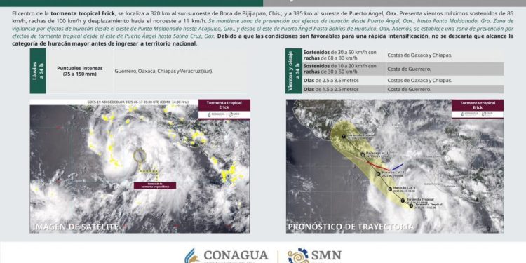 Michoacan alerta y en coordinación por tormenta “Erick”: Bedolla