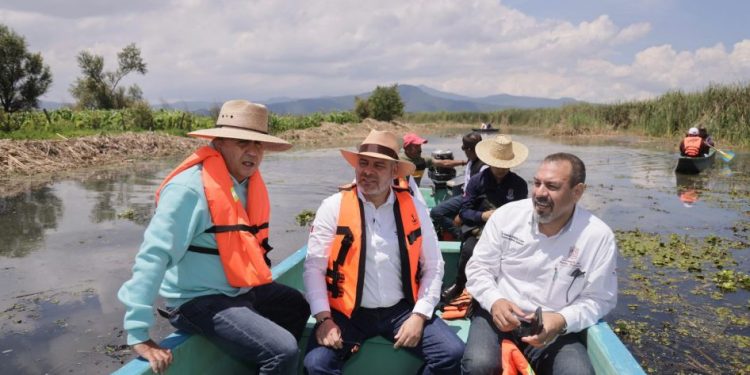 Supervisa Bedolla avances en la recuperación del lago de Pátzcuaro