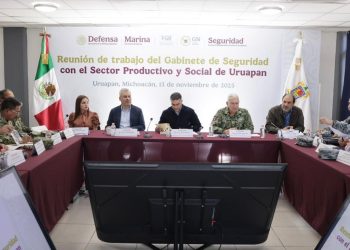 Dentro del Plan Michoacán, acuerdan plan región Uruapan Harfuch, Bedolla y Quiroz