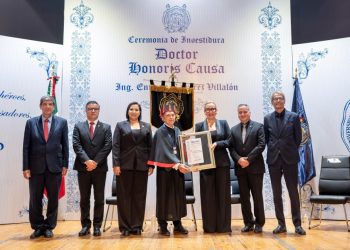 Ingeniero Enrique Ramírez Villalón, michoacano ejemplar, recibe el Grado de Doctor Honoris Causa de la UMSNH